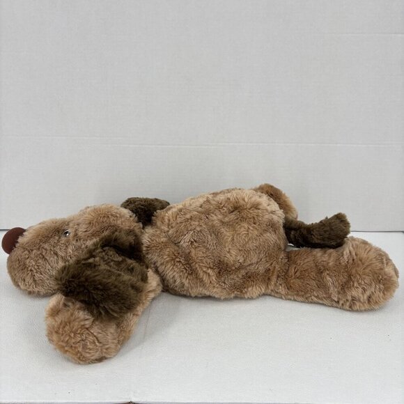 Chosun Puppy Dog Plush Tan Brown Wavy Fur Pink Tongue Floppy Laying Toy 22 Inch - Picture 3 of 8